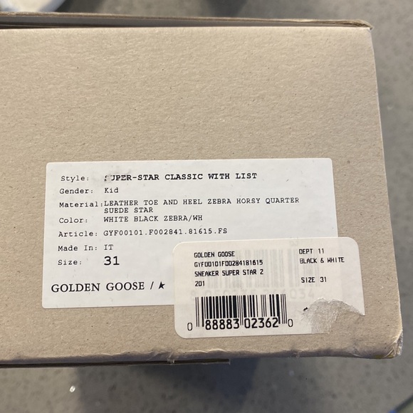 Golden Goose Girls zebra print sneakers - Picture 2 of 5